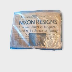 Vintage Arkansas Gazette Newspaper - Nixon Resigns Edition